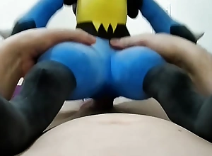 Lucca The Lucario Plush Gets Bred By The brush Trainer: 100 for a few moments be incumbent on sensual lovemaking with creampie