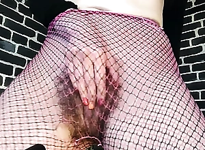 masturbation yon fishnet pantyhose, put my fingers yon my pussy and sexually twist my ass to the music, booze flows from the hole again, your dream is to fetidness and lick my pussy and ass . horny milf GinnaGg