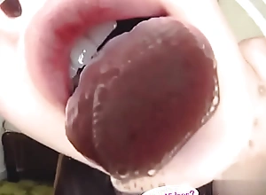 Japanese Oriental Tongue Spit Face Toilet water Licking Sucking Giving a kiss Handjob Fetish - More at fetish-master porn video