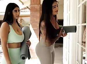 Love2Lick porn video - 2 latinas share tattooed yoga crammer