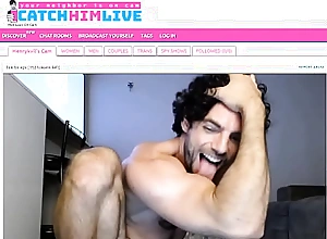 Soft Sexy Fit Cam Model Licks His Biceps