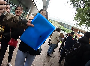 Chinese women attack hong kong student