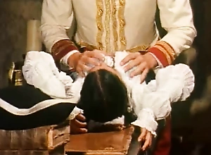 Maid of an officer is groped and fucked on the desk