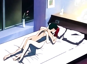 Amazing anime sex scene in bed