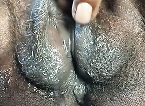 Black granny’s distended pussy