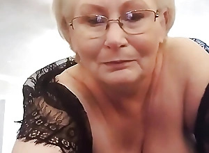 Granny FUcks Big disgraceful cock Increased by Shows Off Her Tremendous Confidential
