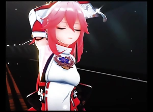 Genshin Onus - Yae Miko - X-rated Pussy Dance (3D HENTAI)