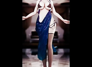 Blue Anime Asian - TikTok Dance (3D HENTAI)