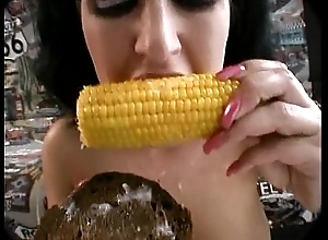 Cum on food - corn cob cum