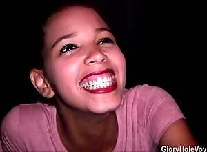 Young black girl saucy gloryhole